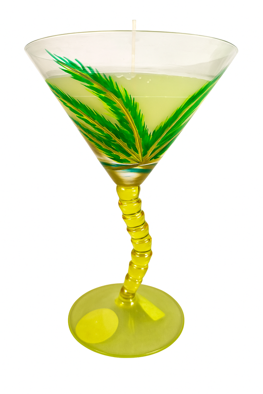 Tropical Glow: Palm Paradise in a Glass