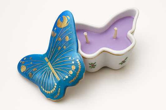 Lavender Butterfly Candle