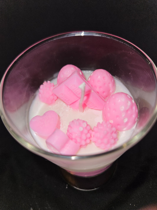 Dessert Candle Pink Strawberry Cup