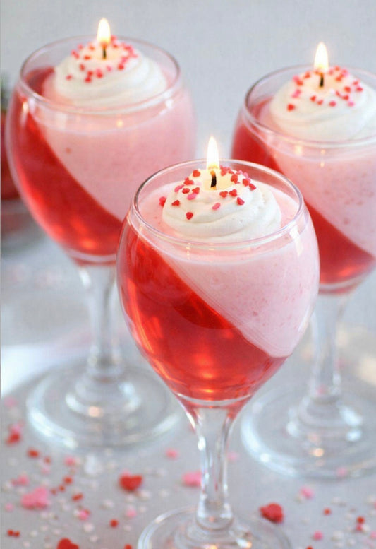 Blush & Berry Dessert Candle (Wine Glass Collection)