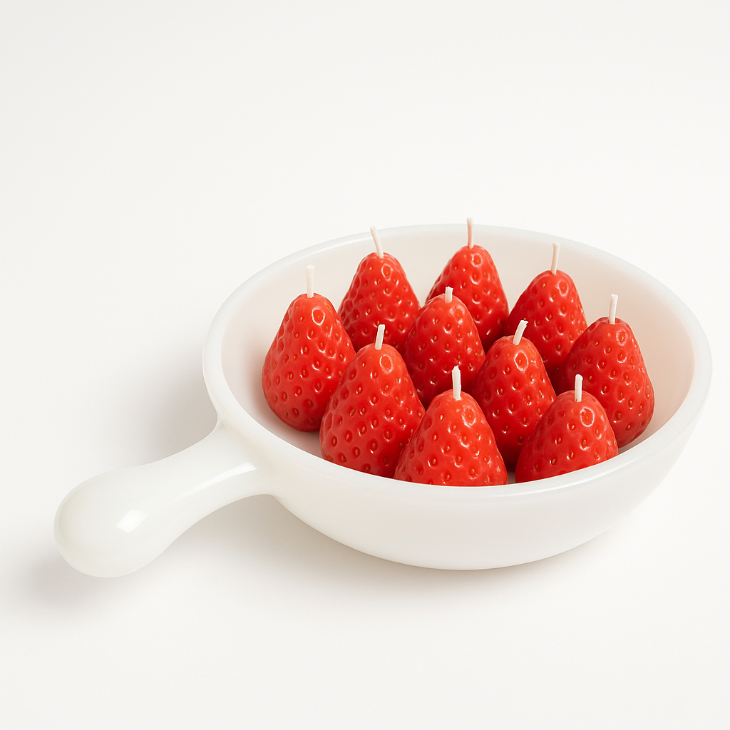 Strawberry Cake Candle